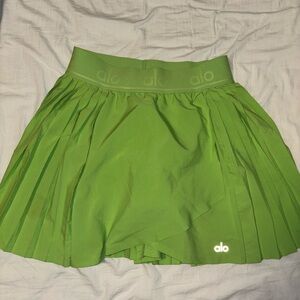 ALO Yoga Green Pleated Skirt